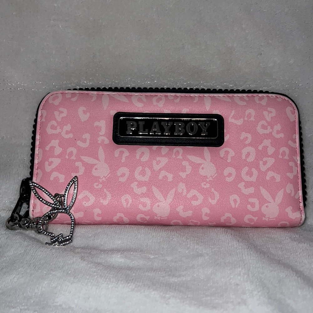 Pink Playboy leopard wallet